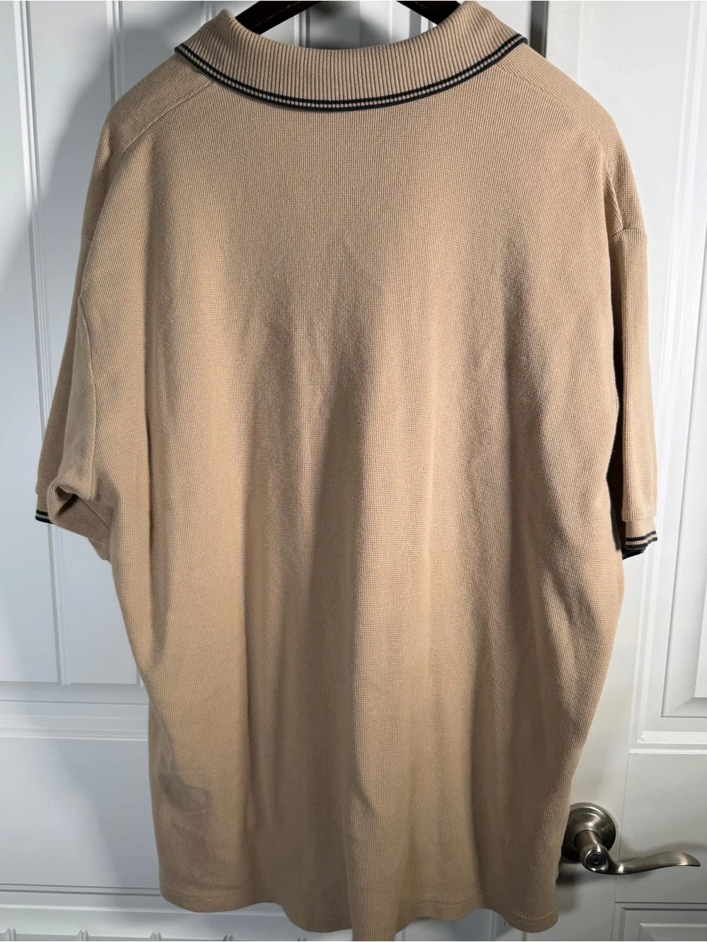 Polo Sport Ralph Lauren Polo Shirt Mens XL Tan Flag Logo Vintage Preppy Knit Dad